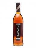 A bottle of Tuaca Liqueur