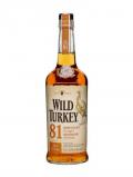 A bottle of Wild Turkey 81 Proof Bourbon Kentucky Straight Bourbon