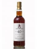 A bottle of Abbey Whisky 40 Year Old Speyside