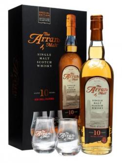 Arran 10 Year Old / Glass Pack Island Single Malt Scotch Whisky