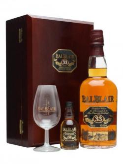 Balblair 33 Year Old Gift Set / Nosing Glass + Miniature Highland Whisky