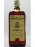 A bottle of Ballantines Finest Scotch