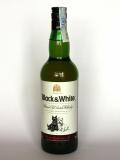 A bottle of Black and White Choice Old Scotch Whisky