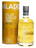 A bottle of Bruichladdich 2006 Islay Barley / 5 Year Old / Dunlossit Islay Whisky