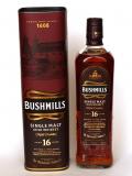 A bottle of Bushmills 16 Year Old / 3 Wood Irish Single Malt Whiskey