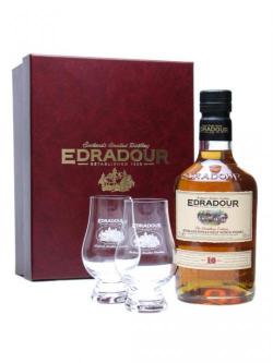 Edradour 10 Year Old Glass Pack Highland Single Malt Whisky