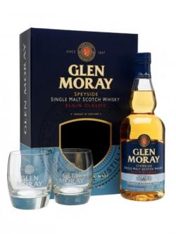 Glen Moray Peated / Glass Set Speyside Single Malt Scotch Whisky