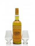 A bottle of Glenmorangie 70cl Bottle Two Engraved Glasses 10 Year Old