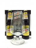 A bottle of Beer Lager Cider San Miguel Lager Chalice Glass Gift Set