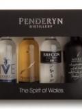 A bottle of Penderyn The Spirit of Wales Gift Set 4x5cl