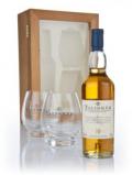 A bottle of Talisker 10 Year Old with Tasting Glasses 20cl