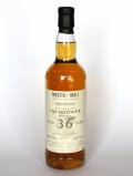 A bottle of Inchgower 36 year Single Cask Master of Malt