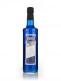 A bottle of Iseo Blue Curaao