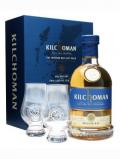 A bottle of Kilchoman Machir Bay Gift Pack / 2 Tasting Glasses Islay Whisky