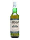 A bottle of Laphroaig 10 Year Old / Cask Strength Islay Single Malt Scotch Whisky
