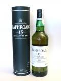 A bottle of Laphroaig 15 year
