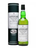 A bottle of Laphroaig 20 Year Old Double Cask / Travel Retail Islay Whis