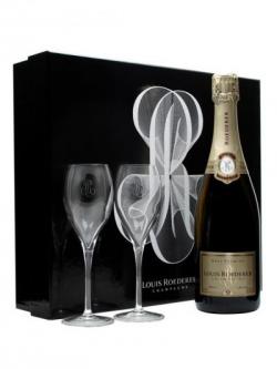 Louis Roederer Brut Premier NV Champagne + 2 Flutes