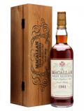 A bottle of Macallan 1981 / Gran Reserva Speyside Single Malt Scotch Whisky