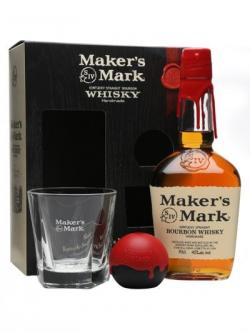 Maker's Mark Gift Pack With Glass& Ice Mould Kentucky Bourbon Whiskey