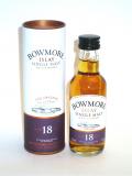 A bottle of Bowmore 18 year