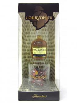 Cognac Brandy Courvoisier Miniature Glass Thorntons Chocolates Gift Set