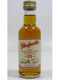 A bottle of Glenfarclas Single Highland Malt Miniature 15 Year Old