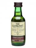 A bottle of Glenlivet 15 Year Old French Oak Reserve Miniature Speyside Whisky
