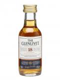 A bottle of Glenlivet 18 Year Old Miniature Speyside Single Malt Scotch Whisky
