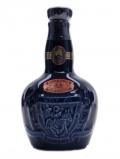 A bottle of Royal Salute 21 Year Old / Blue Ceramic Miniature Blended Whisky
