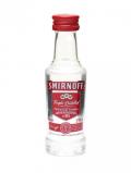 A bottle of Smirnoff Red Vodka Miniature