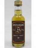 A bottle of Springbank Campletown Single Malt Miniature 10 Year Old