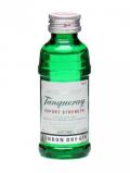A bottle of Tanqueray Gin Miniature