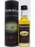 A bottle of Tomatin Highland Single Malt Miniature 10 Year Old