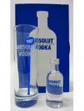 A bottle of Vodka Absolut Miniature Glass Gift Set