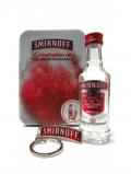 A bottle of Vodka Smirnoff Miniaure Keyring Gift Set