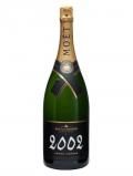 A bottle of Moët & Chandon 2002 Grand Vintage Champagne / Magnum