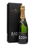 A bottle of Moët & Chandon 2004 Grand Vintage Champagne