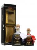 A bottle of Patron XO Cafe-Dark Cafe Combo Pack