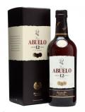 A bottle of Ron Abuelo 12 Year Old Anejo Rum