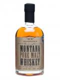 A bottle of Roughstock Montana Pure Malt Whiskey