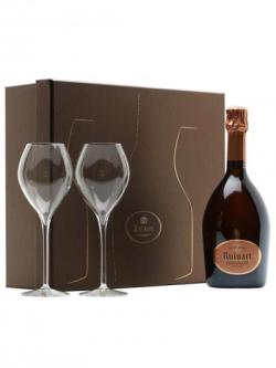 Ruinart Ros Champagne & 2 Flutes Gift Pack