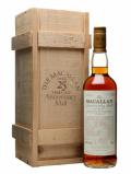 A bottle of Macallan 1974 / 25 Year Old Speyside Single Malt Scotch Whisky