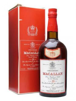 Macallan 25 Year Old / Silver Jubilee / Large Bottle Speyside Whisky