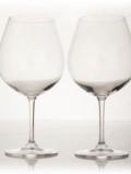 A bottle of Riedel Burgundy Glasses (Set of Two)