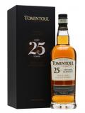 A bottle of Tomintoul 25 Year Old Speyside Single Malt Scotch Whisky