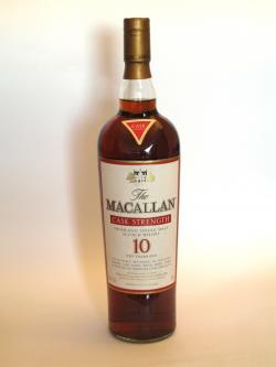 Macallan 10 year Sherry Oak Cask Strength Front side