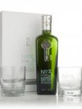 A bottle of No 3 Gin with 2 Glasses Gift Pack