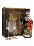 A bottle of Plantation XO 20th Anniversary with Two Glasses Gift Set